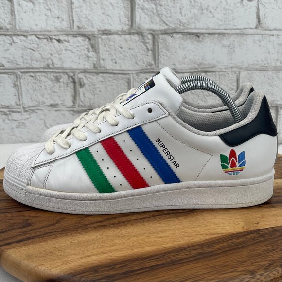 Adidas Superstar Trifoil FU9521 Mens 8.5 Cloud White Shell Toe Shoes - Picture 2 of 15